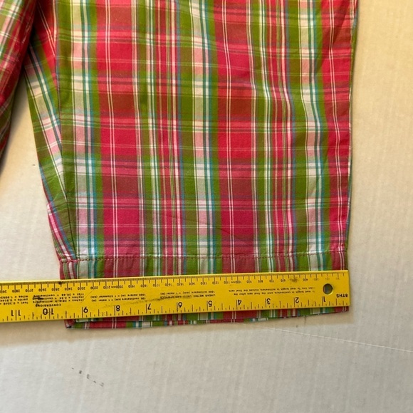 IZOD Bermuda pink & green plaid women’s shorts Sz-8. X18 - Picture 7 of 9